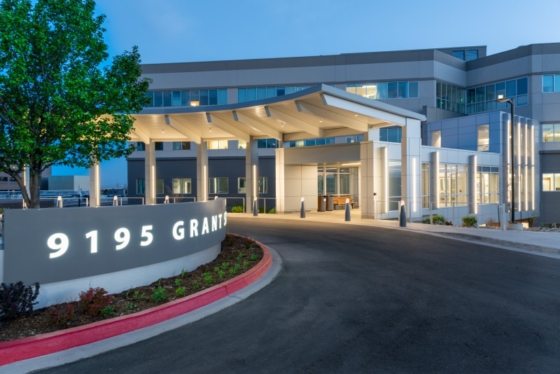 construction photographer near Denver, Thornton construction photography, North Suburban Medical Center, exterior photography Thornton