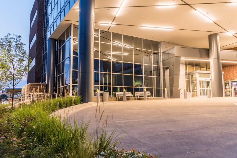 jlh in design, EJCM construction, Swedish Medical Center, exterior architecture photography south Denver